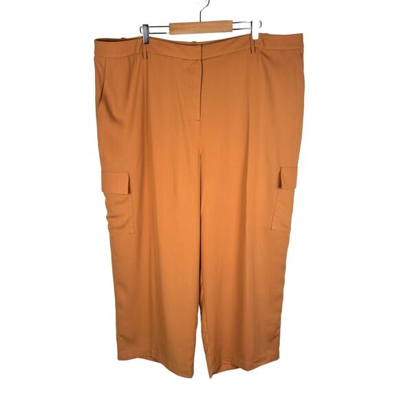 Halogen Wide Leg Cargo Pants in Warm Latte Womens Plus 3X Utility Work Pants - Picture 4 of 11